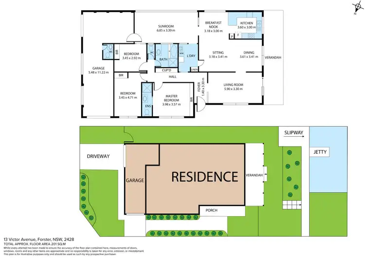 Floorplan of Homely house listing, 13 Victor Avenue, Forster NSW 2428