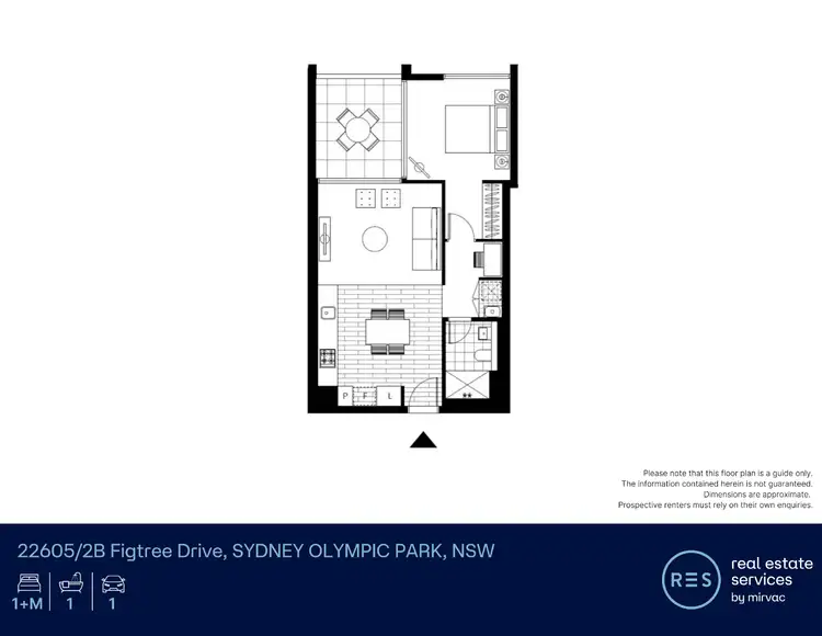 Floorplan of Homely apartment listing, 22605/2B Figtree Drive, Sydney Olympic Park NSW 2127