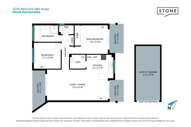 Floorplan of Homely apartment listing, 6/26 Pennant Hills Road, North Parramatta NSW 2151