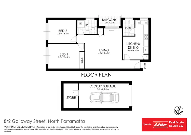Floorplan of Homely apartment listing, 8/2 Galloway Street, North Parramatta NSW 2151