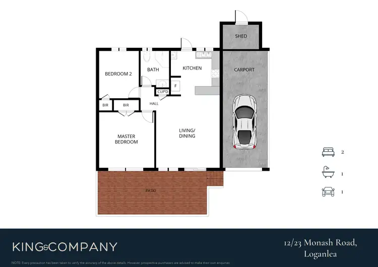 Floorplan of Homely unit listing, 12/23-25 Monash Road, Loganlea QLD 4131