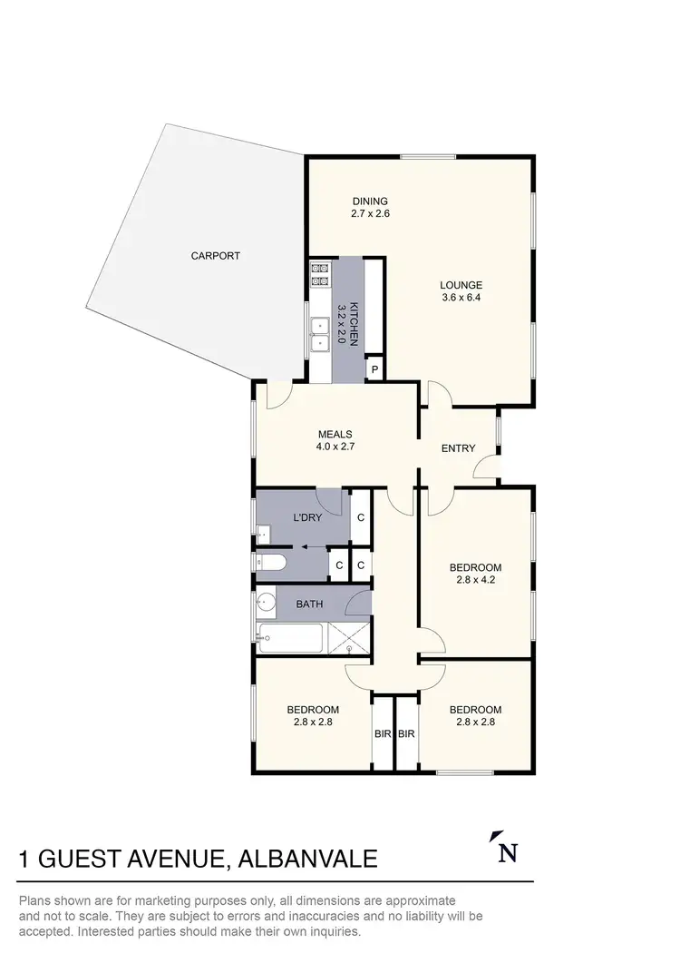 Floorplan of Homely house listing, 1 Guest Avenue, Albanvale VIC 3021