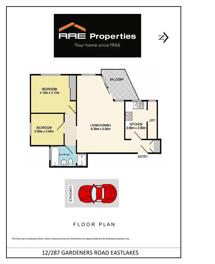 Floorplan of Homely apartment listing, 12/287 Gardeners Road, Eastlakes NSW 2018