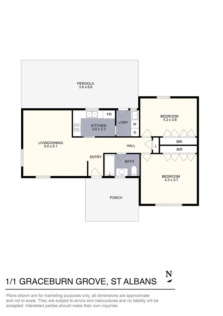 Floorplan of Homely unit listing, 1/1 Graceburn Grove, St Albans VIC 3021