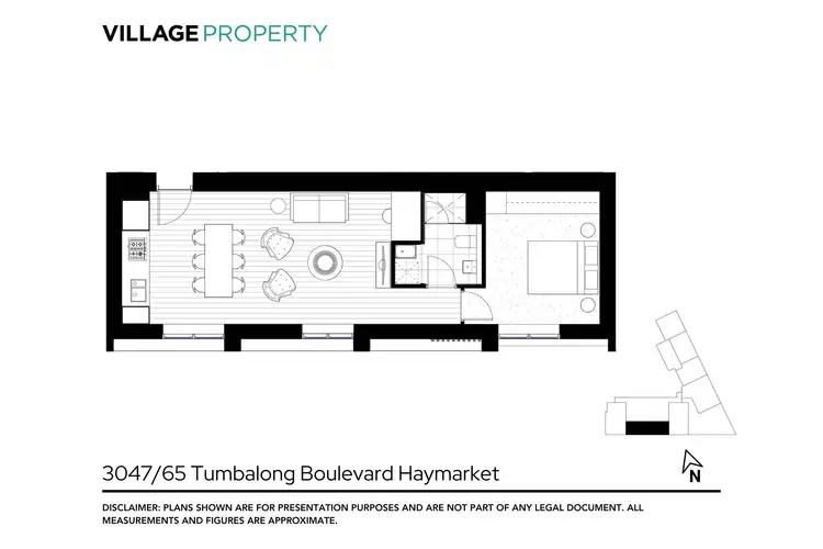 Floorplan of Homely apartment listing, 3047/65 Tumbalong Boulevard, Haymarket NSW 2000