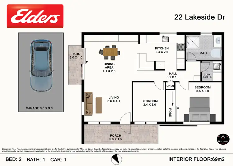 Floorplan of Homely unit listing, 22 Lakeside Drive, Murwillumbah NSW 2484