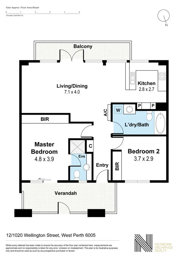 Floorplan of Homely apartment listing, 12/1020 Wellington Street, West Perth WA 6005