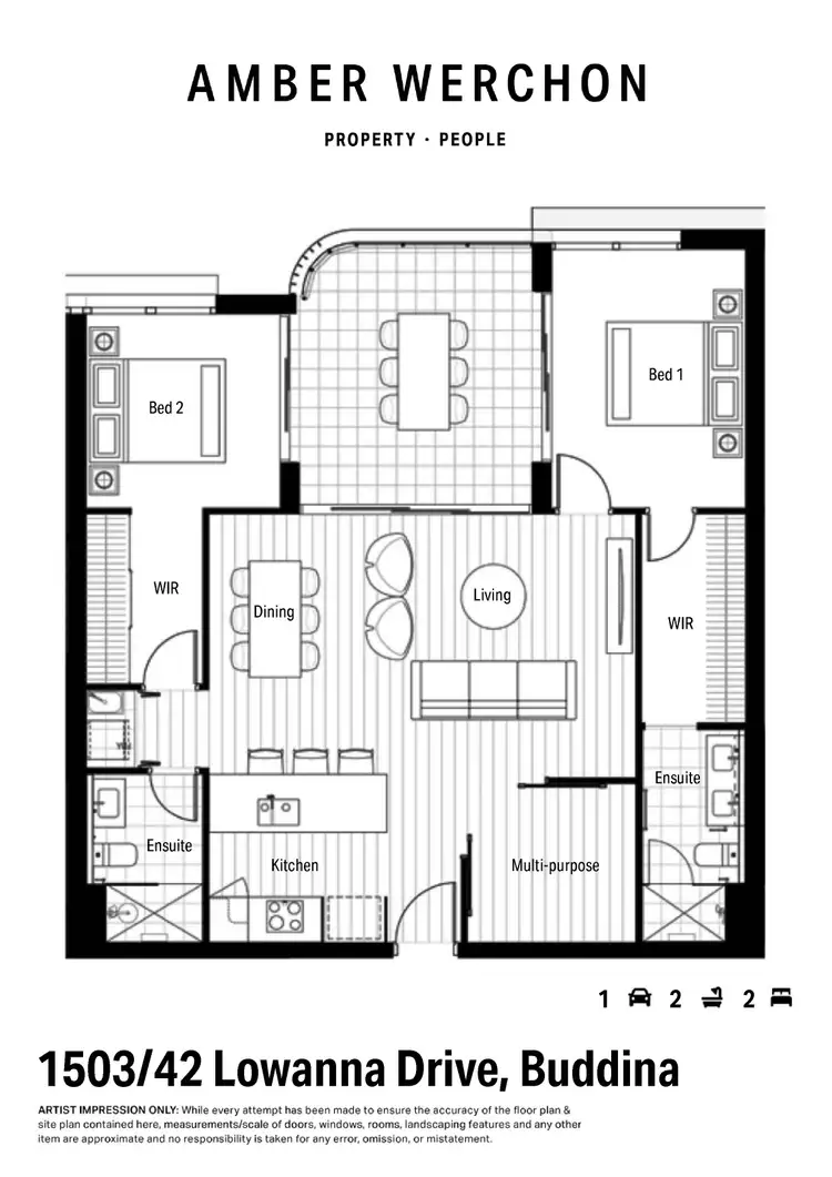 Floorplan of Homely unit listing, 1503/42 Lowanna Drive, Buddina QLD 4575