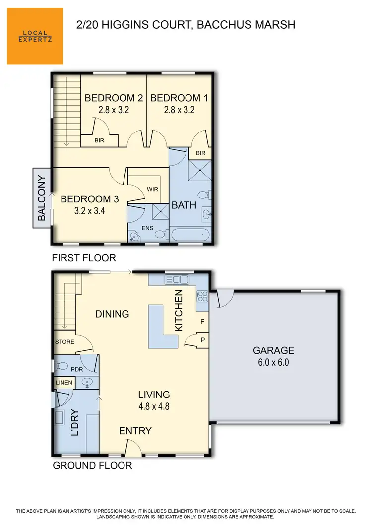 Floorplan of Homely townhouse listing, 2/20 Higgins Court, Bacchus Marsh VIC 3340