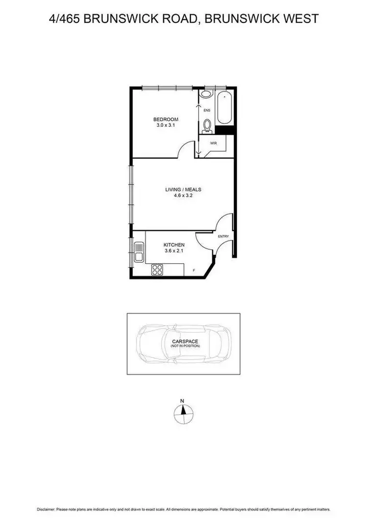 Floorplan of Homely unit listing, 4/465 Brunswick Road, Brunswick West VIC 3055