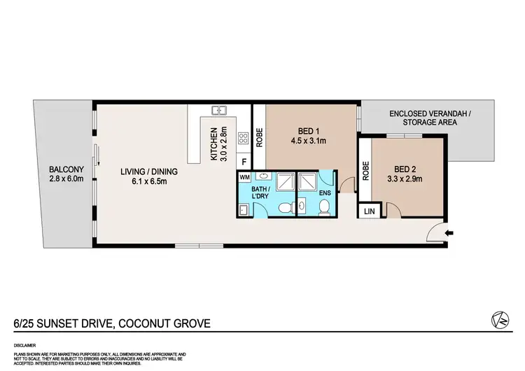 Floorplan of Homely apartment listing, 6/25 Sunset Drive, Coconut Grove NT 810