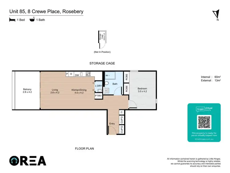 Floorplan of Homely apartment listing, 85/8 Crewe Place, Rosebery NSW 2018