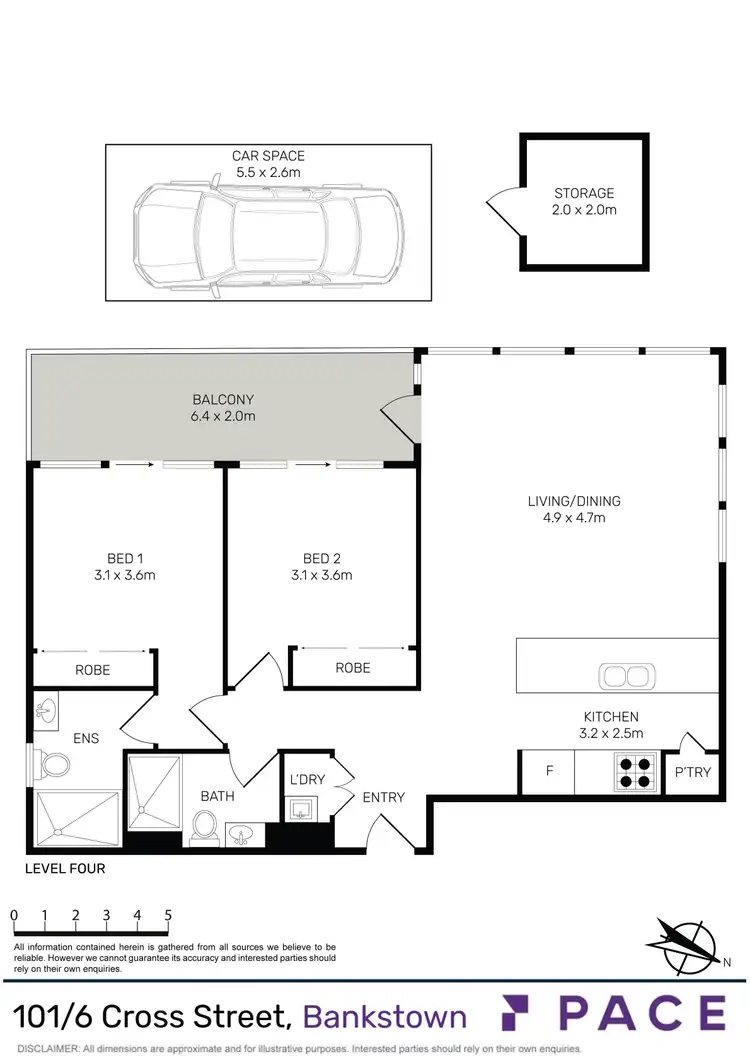 Floorplan of Homely apartment listing, 101/6-8 Cross Street, Bankstown NSW 2200
