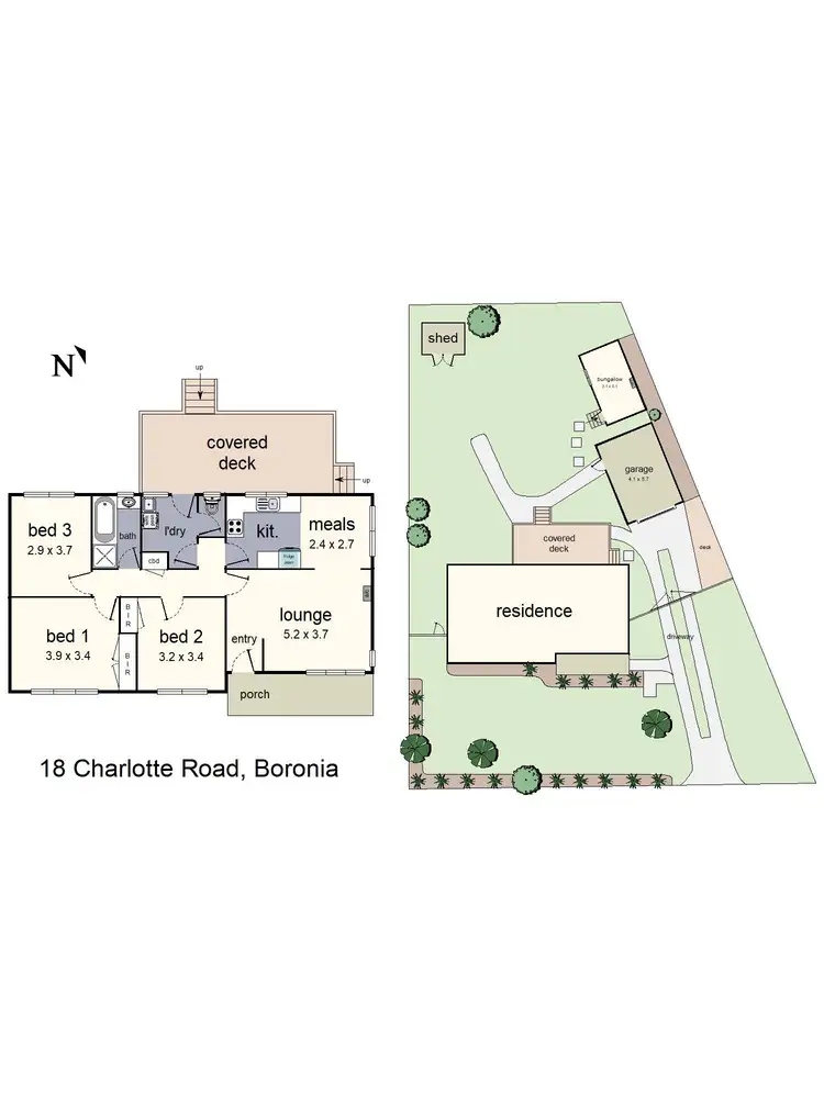 Floorplan of Homely house listing, 18 Charlotte Road, Boronia VIC 3155