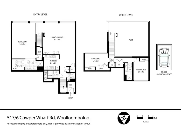 Floorplan of Homely apartment listing, 517/6 Cowper Wharf Roadway, Woolloomooloo NSW 2011