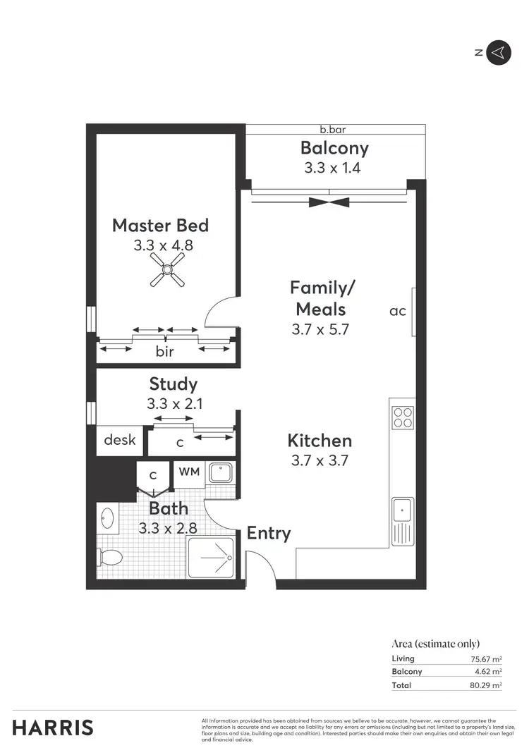 Floorplan of Homely apartment listing, 2/23 Frew Street, Adelaide SA 5000