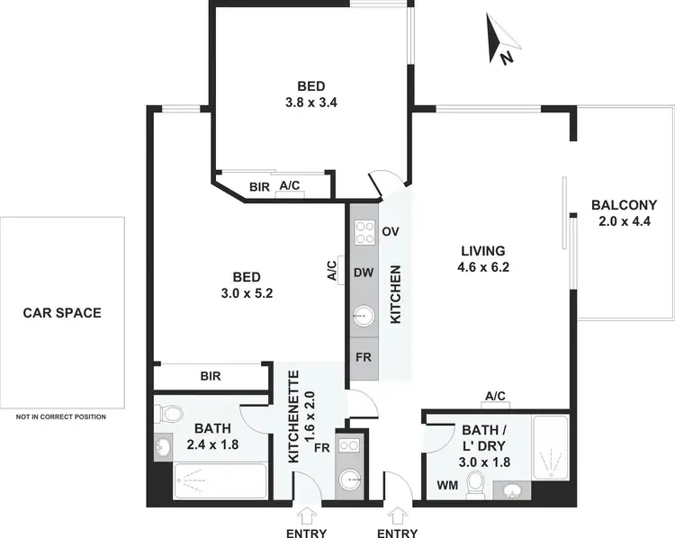 Floorplan of Homely apartment listing, 206/72-84 Upper Heidelberg Road, Ivanhoe VIC 3079