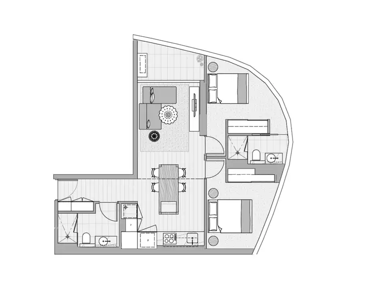 Floorplan of Homely apartment listing, 2809/23 Mackenize Street, Melbourne VIC 3000