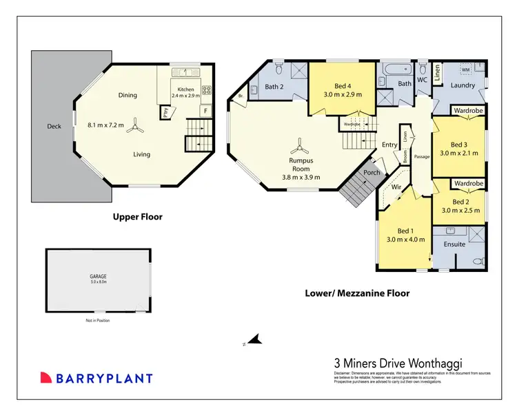 Floorplan of Homely house listing, 3 Miners Drive, Wonthaggi VIC 3995