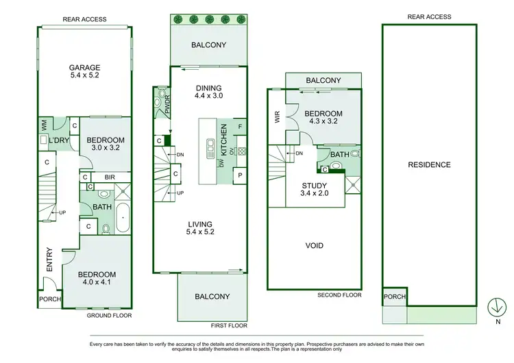 Floorplan of Homely townhouse listing, 56 High Street, Prahran VIC 3181
