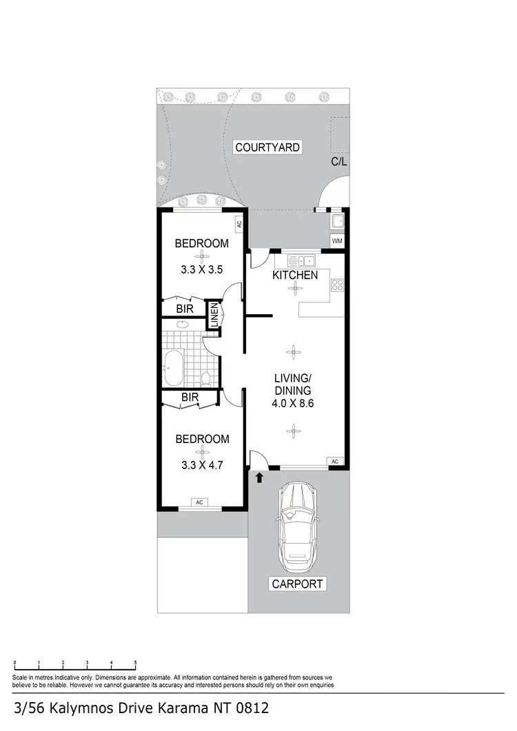 Floorplan of Homely unit listing, 3/56 Kalymnos Drive, Karama NT 812