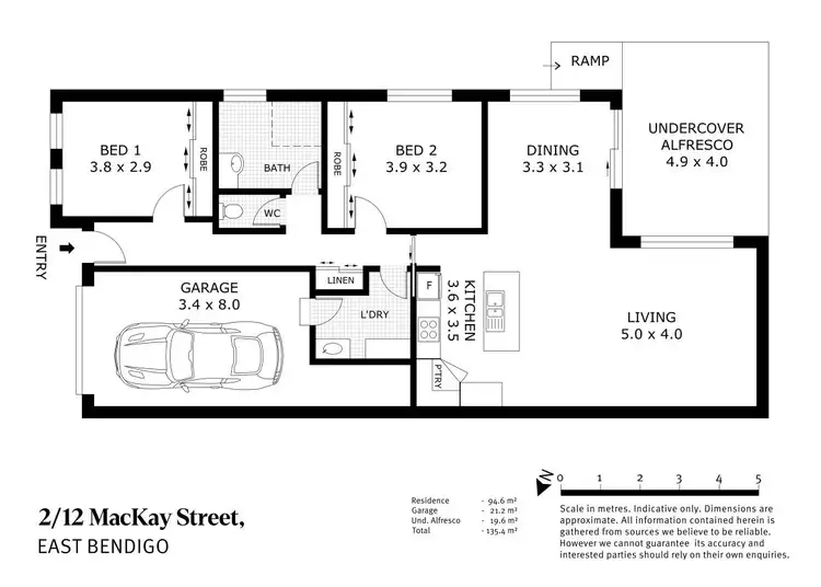 Floorplan of Homely townhouse listing, 2/12 Mackay Street, East Bendigo VIC 3550