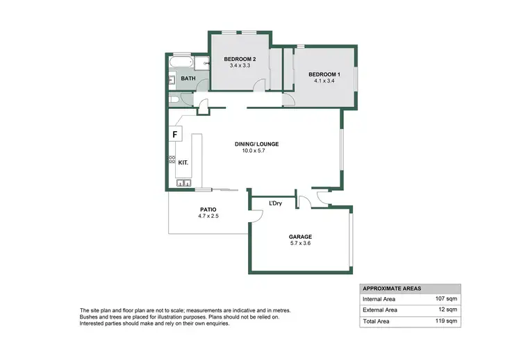 Floorplan of Homely unit listing, 1/10 Hall Avenue, Bongaree QLD 4507