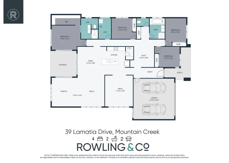 Floorplan of Homely house listing, 39 Lamatia Drive, Mountain Creek QLD 4557