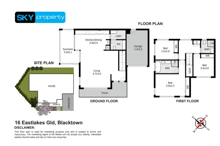 Floorplan of Homely house listing, 16 Eastlakes Glade, Blacktown NSW 2148