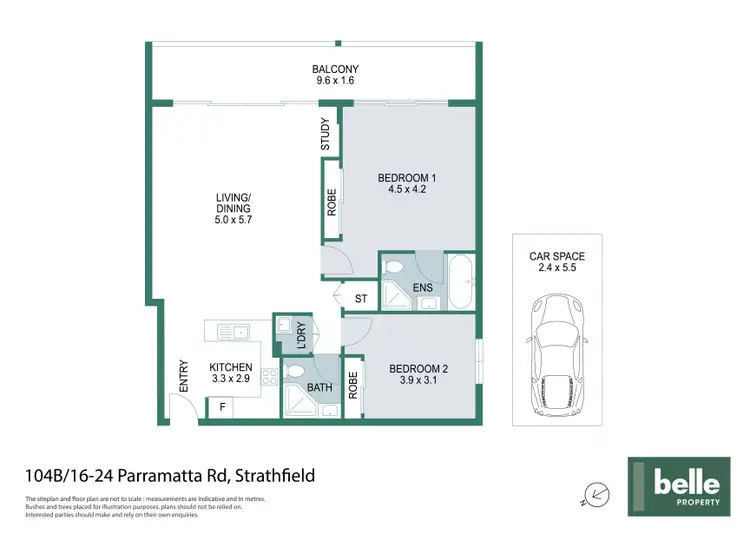 Floorplan of Homely apartment listing, 104B/18 Parramatta Road, Strathfield NSW 2135