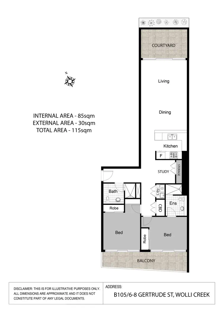 Floorplan of Homely apartment listing, B105/8 Gertrude Street, Wolli Creek NSW 2205