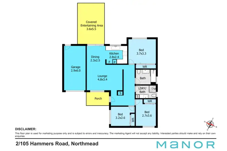 Floorplan of Homely villa listing, 2/105-107 Hammers Road, Northmead NSW 2152