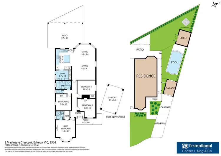 Floorplan of Homely house listing, 8 MacIntyre Crescent, Echuca VIC 3564