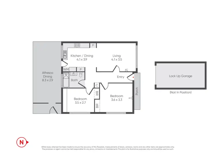 Floorplan of Homely unit listing, 1/61 McBain Street, Altona VIC 3018