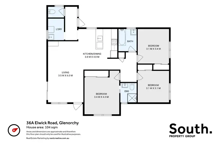 Floorplan of Homely unit listing, 36A Elwick Road, Glenorchy TAS 7010