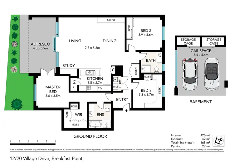 Floorplan of Homely apartment listing, 12/20-26 Village Drive, Breakfast Point NSW 2137