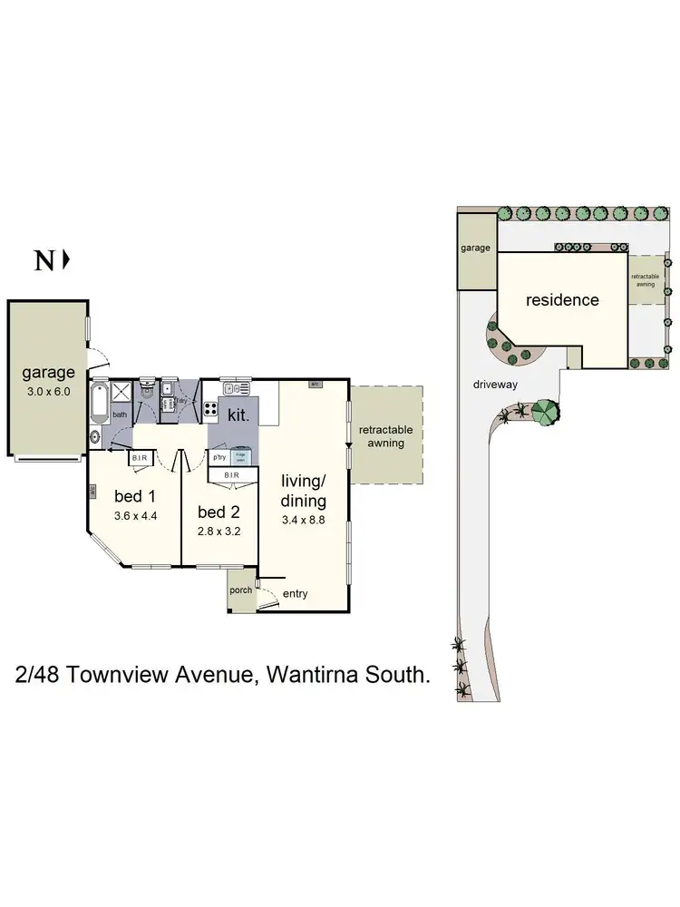 Floorplan of Homely unit listing, 2/48 Townview Avenue, Wantirna South VIC 3152