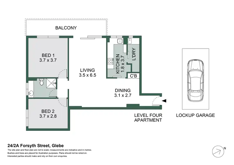 Floorplan of Homely apartment listing, 24/2a Forsyth Street, Glebe NSW 2037