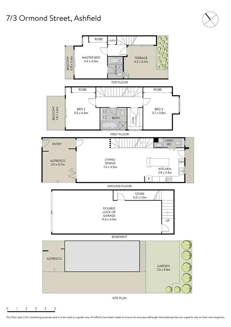 Floorplan of Homely townhouse listing, 7/3 Ormond Street, Ashfield NSW 2131