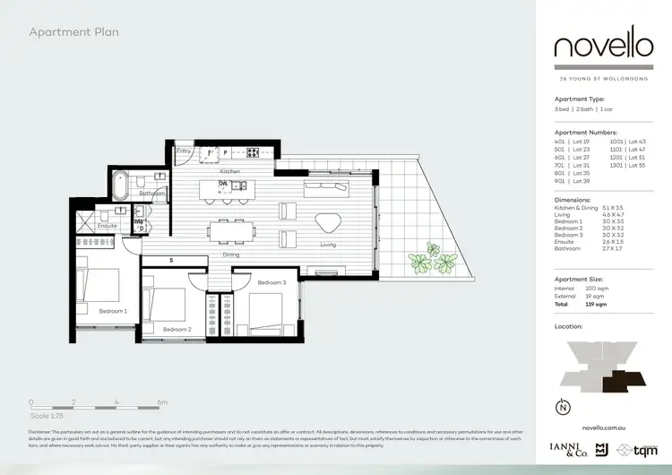 Floorplan of Homely apartment listing, 701/26 Young Street, Wollongong NSW 2500