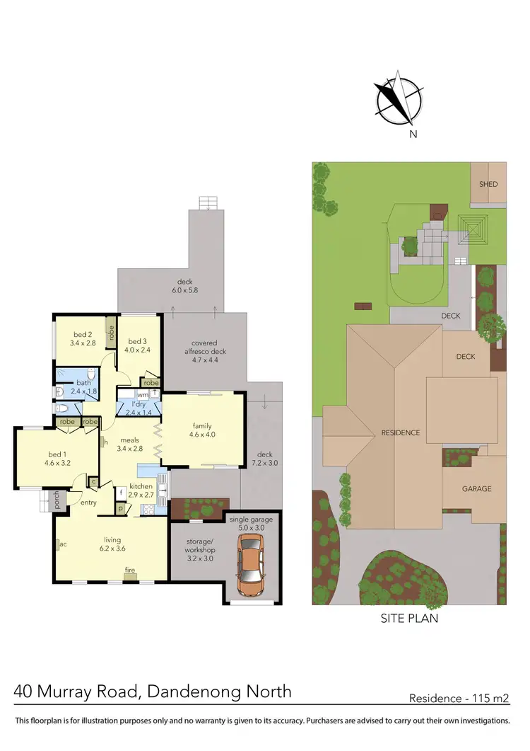Floorplan of Homely house listing, 40 Murray Road, Dandenong North VIC 3175