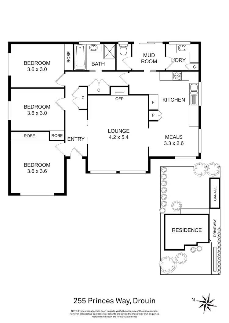 Floorplan of Homely house listing, 255 Princes Way, Drouin VIC 3818