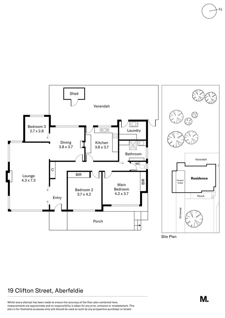 Floorplan of Homely house listing, 19 Clifton Street, Aberfeldie VIC 3040