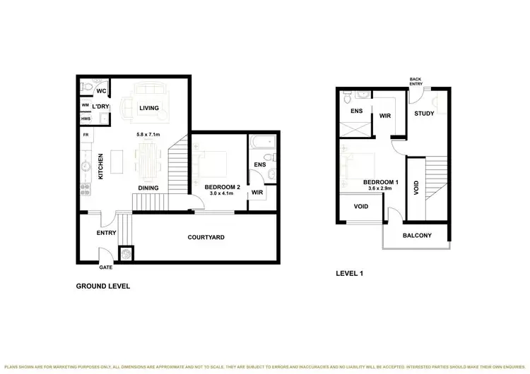 Floorplan of Homely apartment listing, 1/2 The Mews, City ACT 2601