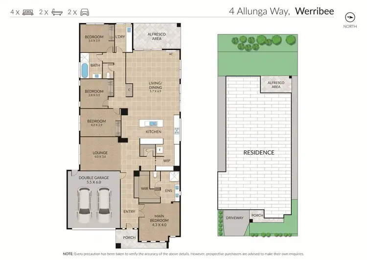 Floorplan of Homely house listing, 4 Allunga Way, Werribee VIC 3030