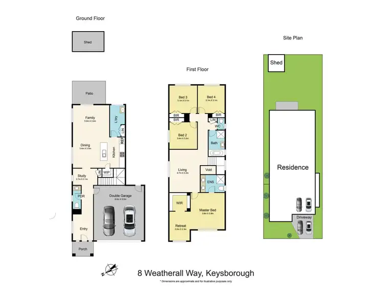 Floorplan of Homely house listing, 8 Weatherall Way, Keysborough VIC 3173