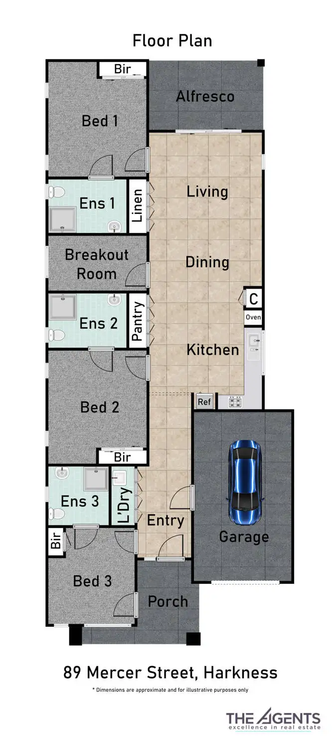 Floorplan of Homely house listing, 89 Mercer Street, Harkness VIC 3337