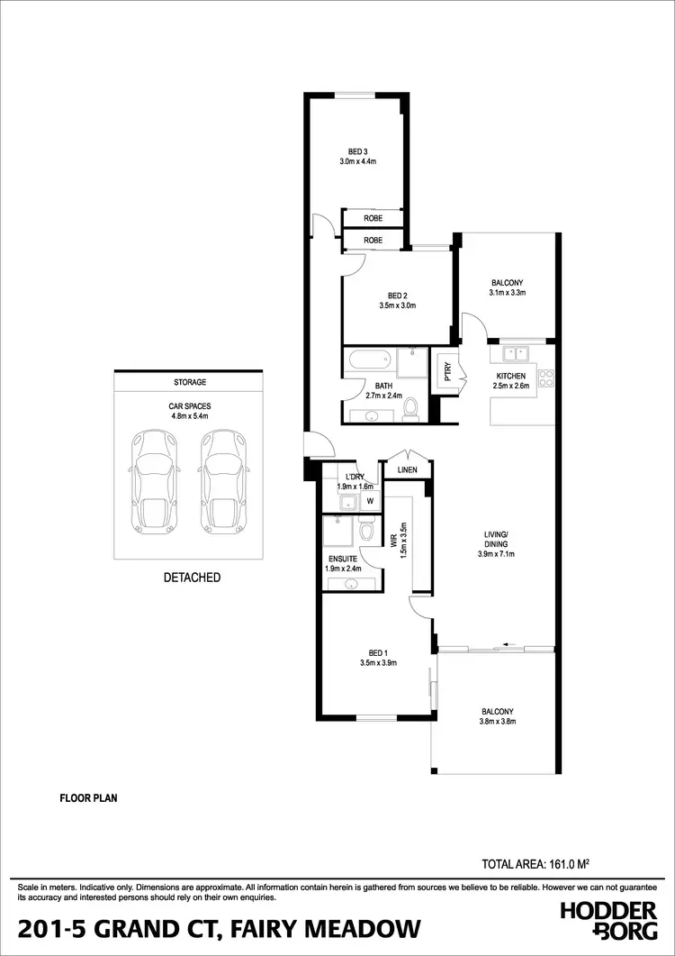 Floorplan of Homely apartment listing, B201/5 Grand Court, Fairy Meadow NSW 2519