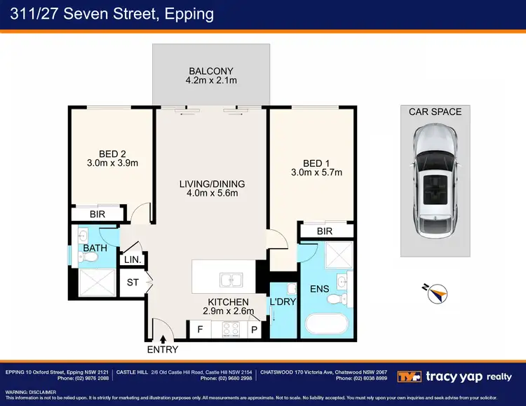 Floorplan of Homely apartment listing, 311/27 Seven Street, Epping NSW 2121