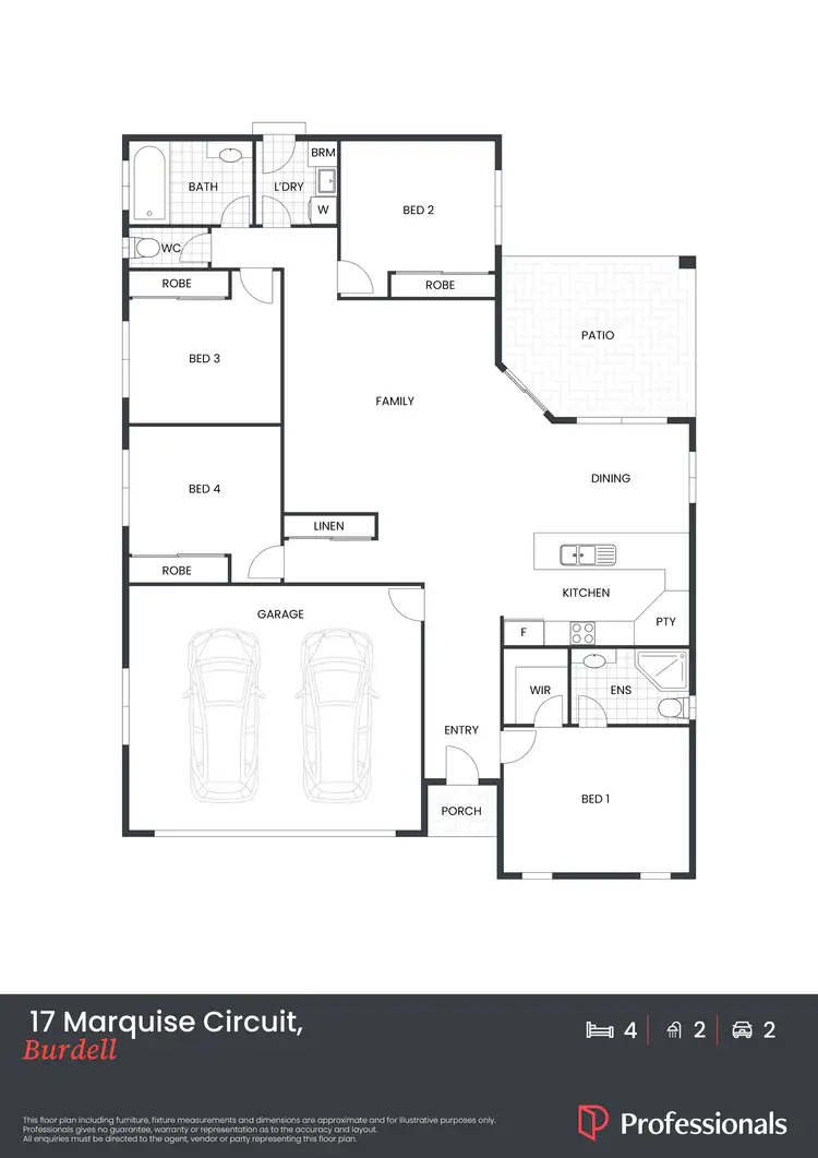 Floorplan of Homely house listing, 17 Marquise Circuit, Burdell QLD 4818